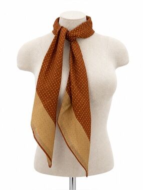 Jim Renoir Vintage Polka Dot Scarf Thin Lightweight Hair Accessory Tie Gim